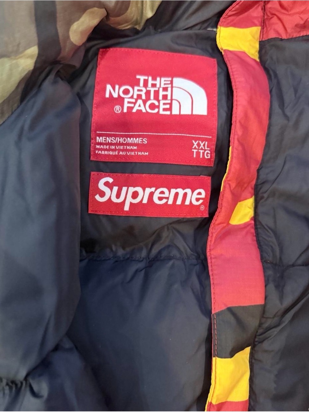 The North Face x Supreme Navy Jacket with Red and Yellow Accents - Picture 2 of 8